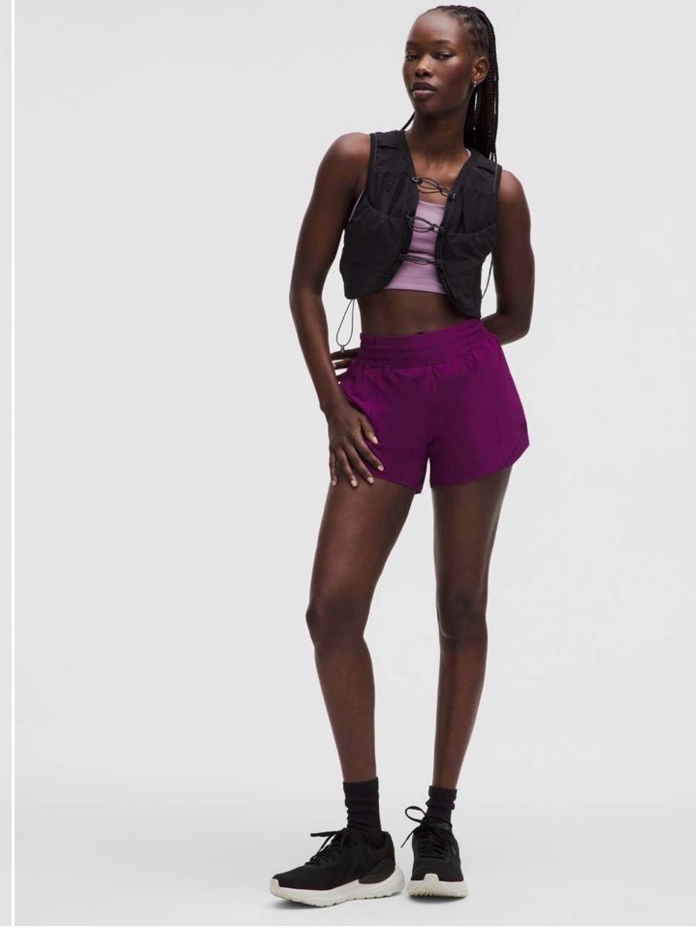 Lululemon Hotty Hot High-Rise Shorts 4” | Size 2 | Chilled Grape | Brand New NWT - Picture 3 of 9